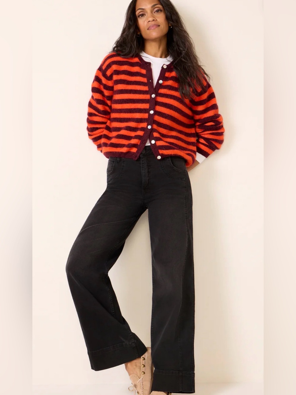 KUT FROM THE KLOTH Meg Fab AB Wide Leg Jeans in Glittering black